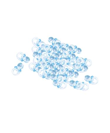 Blue Acrylic Mini Pacifiers for Baby Shower Decoration - Pack of 50