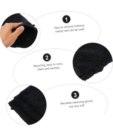 FRCOLOR Face Washing Mitts - 3pcs Reusable Microfiber Makeup Remover Gloves | Soft Facial Cleansing & Scrubbing Pads - Buy Online on GoSupps.com