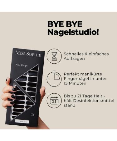 Buy Original Miss Sophie Dark Set Nail Stickers - Black Velvet Cocoa & Poisoned Apple | Easy Application No Splintering Premium Quality Nail Polish Film - Buy Online on GoSupps.com