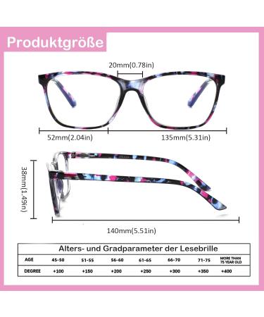 Cojwis 5 Pack Women s Reading Glasses | Blue Light Filter & Ultralight Reading Aid | Stylish 1.50x Magnification | Spring Hinges & 5 Beautiful Patterns - Buy Online on GoSupps.com