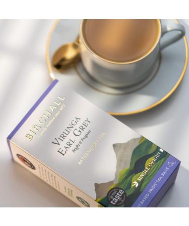 Birchall Tea - Virunga Earl Grey Tea - 6 Boxes of 20 Enveloped Plant-Based Earl Grey Tea Bags - A Perfectly Aromatic and Uplifting Brew for Your Mornings and Afternoons - Buy Online on GoSupps.com