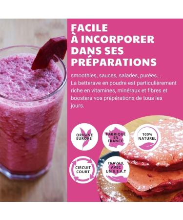 Organic beet juice powder vegan Natural 5 - Buy Online on GoSupps.com