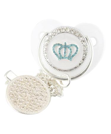 Luxury Cartoon Crown Heart Shape Baby Pacifier | Rhinestone Bling Soother for Infants | Perfect Baby Shower Gift - Buy Online on GoSupps.com