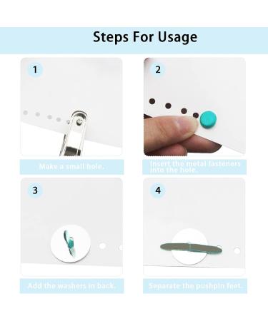 400 Pcs Mini Brad Paper Fasteners with Silver Washers and Hole Punch - Multicolor Metal Split Pins for Crafts/Scrapbooking - Buy Online on GoSupps.com