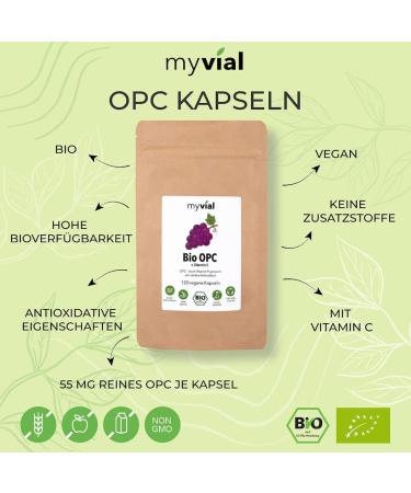 Bio OPC Grape Seed & Aronia Powder Capsules - 120 Vegan 420mg - Organic Vitamin C from German Grapes - Buy Online on GoSupps.com