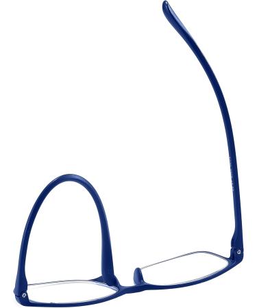 PROFLEX BluOptix Blue Light Blocking Computer Screen Reading Glasses - Lightweight, Flexible, Scratch Resistant - Unisex - Dioptres 0.0-4.0 - Black & Blue - Buy Online on GoSupps.com