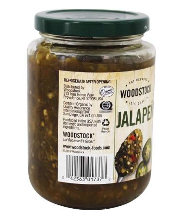 Organic Jalapeno Relish - Woodstock Farms - 16 oz Jar | Spicy Condiment for Tacos & More - Buy Online on GoSupps.com