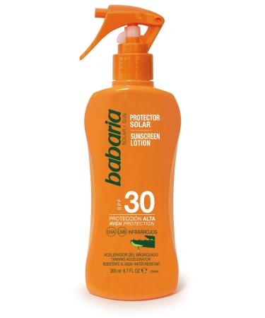 BABARIA Unisex LOCION Corporal Aloe Vera BODY LOTION SPF30 200ML Negro