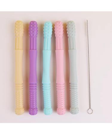 Nopperz Toothing Aid - BPA-Free Silicone Bite Ring & Tube Baby 5-Pack | Safe Relief for Teething Infants - Buy Online on GoSupps.com