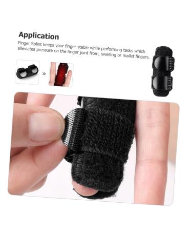 FRCOLOR 5pcs Breathable Finger Splint Set | Portable Finger Joint Brace for Fixation | Adjustable Finger Strap Support | Black - Buy Online on GoSupps.com