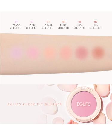 EGLIPS Cheek Fit Blusher_01 Pansy 4g - Korean Matte Powder Blush for Natural Makeup Look - Buy Online on GoSupps.com