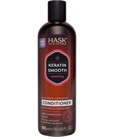 Hask Keratin Protein Smoothing Conditioner for all hair types colour safe - 12 Oz.
