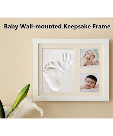 PewinGo Baby Handprint & Footprint Clay Kit | Baby Photo Frame for Newborn Boys & Girls | Baby Shower Gift | Nursery Room Decor | White - Buy Online on GoSupps.com
