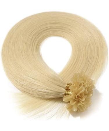 Saisifen Keratin Nail Tip Hair Extensions for Women 613# Bleach blonde Real Human Hair U-tip Hair Extension 50g 100 Strands 16 Inch(40cm) 16 inches (40cm) 613# bleach blonde - Buy Online on GoSupps.com