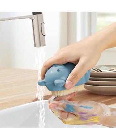 Nail Brush For Cleaning Fingernails Adorable Bear Soft Stiff Bristles Scrubber | Creative Deep Clean Easy To Grasp Gentle Bristles Kids Nail Brush For Men Toes Blue - Buy Online on GoSupps.com