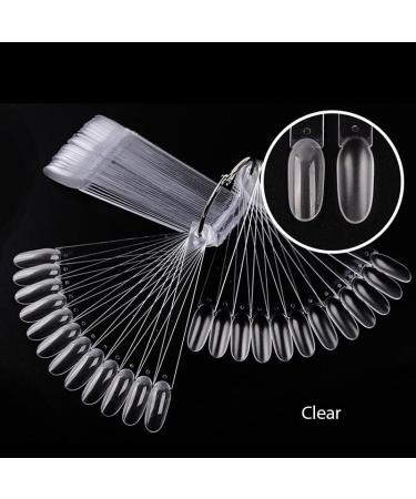 50 PCS Clear Fake Nail Swatches Fan-shaped Nails Display Sticks - Nail Art Tips for Gel Polish Practice - Buy Online on GoSupps.com