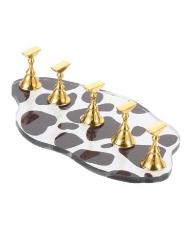 HAPINARY Fake Nail Stand 2 Sets magnetic supplies nail display stand nail frame nail stand for press press on nails holder with base Acrylic exercise rack press on artificial nails holder