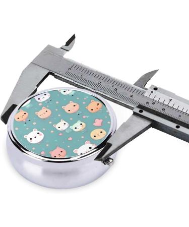 Cute Fox Round Pill Box | 3-Compartment Organizer | Portable Travel Pill Box for International Shipping - Buy Online on GoSupps.com