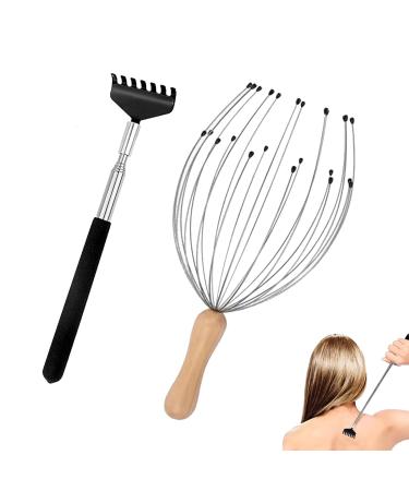 Head massage spider with 24 fingers head massagers back scratches pull -out scratch -hand back scratch telescopic scalp massage head massage spider head scratch spider gift for men women