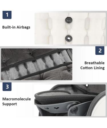 RKXKJ Inflatable Neck Support Stretcher - 6-Stage Cervical Traction Height Adjustable 360 Comfort Relief for Cervical Compression - International Shipping Available - Buy Online on GoSupps.com