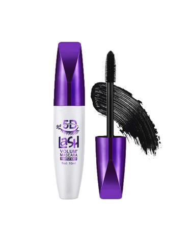 EONFAVE 5D waterproof mascara long eyelashes waterproof volumizing brush black eyelashes long lasting mascara cream mascara with silk fiber nonclumping extra volume thick and curly
