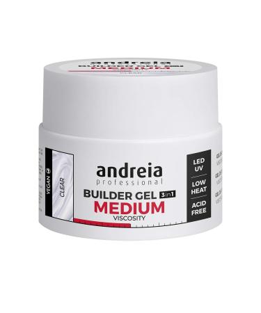 Andreia Professional Nailgel structure with medium viscosity- ideal as a base and overlack for gel structure LED & UV NAGELDESIGN SET- Clear 44G