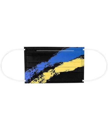 95Scloud-1: 10-Piece Disposable 3-Layer Mouth Protection with Ukraine Flag Design | Breathable Bandana Scarf for Adults - Men & Women - Buy Online on GoSupps.com