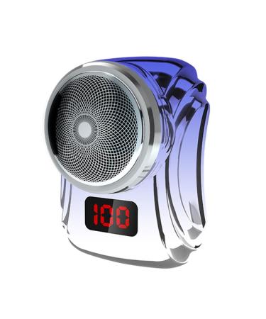 Head Shavers for Bald Men Electric Shaver USB Rechargeable Digital Display Razor Mini Portable Multifunctional Travel 0.1mm Men's Razor (Color : Blue with 3 Blades)