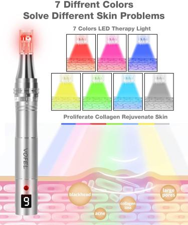 VOFEL Microneedling Pen Microneedle Derma Roller Pen for Face Home Use with Replacements 12 Pcs - Buy Online on GoSupps.com