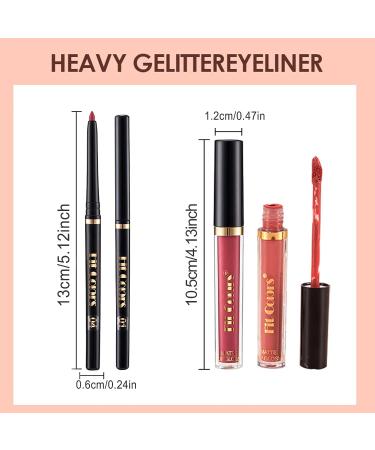 3 Velvety Matte Liquid Lipsticks + Lip Liner Set for Black Women - Rose Lip Stain, Waterproof & Long Lasting 24 Hours | One Step Lips Makeup Kit - Buy Online on GoSupps.com