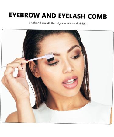 FRCOLOR Eyebrow Eyelash Brush double-headed eyebrow eyelash hair edge Eyelash Curlers Eyebrow Eyelash Grooming Tool Dual Brow Raw edge eyebrow stainless steel Double Head Brush 21x4x0.5cm Assorted Color - Buy Online on GoSupps.com