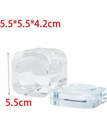 Milageto Nail Art Liquid Dish with Lid Bowl Cup Holder Practical Damping Dapping Dish for Home Salon Clear - Buy Online on GoSupps.com