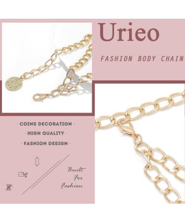 Urieo Gold Coin Tassel Waist Chain - Sexy Body Jewelry for Women & Girls - Buy Online on GoSupps.com