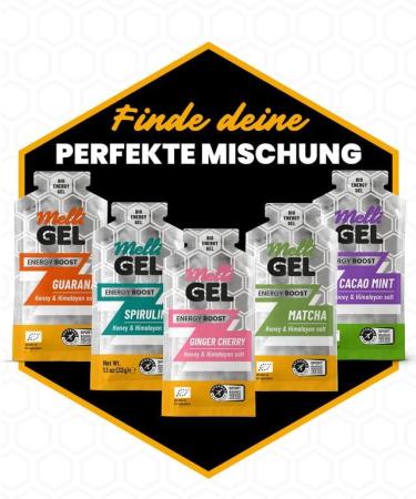  MELLIGEL Spirulina Gel Sport Organic Honey 32g Box of 12 - Buy Online on GoSupps.com