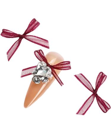 10x/set Organza Bowknot Nails Black White Nail Art Nail Art Decoration Nail Supplies for Salon 10x Nail Art Champagne Organza Bowknot Nails  - Buy Online on GoSupps.com