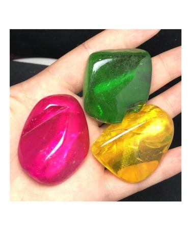 Natural Crystal Rough Natural 3 Pieces of Glaze Cast Irregular Colored Stones