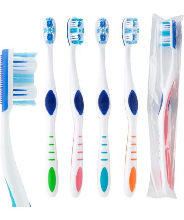 8-Pack Soft Manual Toothbrushes - Family Size Ideal for Kids & Adults Perfect for Daily Dental Care & Travel - Buy Online on GoSupps.com