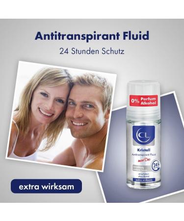 CL Crystal Antiperspirant for Heavy Perspiration - 50ml Antiperspirant Deodorant Roller offers 24-hour protection for sensitive skin - Crystal Deodorant Roller for Men and Women - Buy Online on GoSupps.com