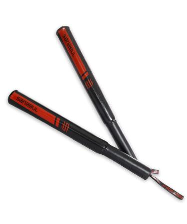 Sanabul Essential Striking Sticks for Boxing MMA (Pair) Black/Red Standard - Buy Online on GoSupps.com