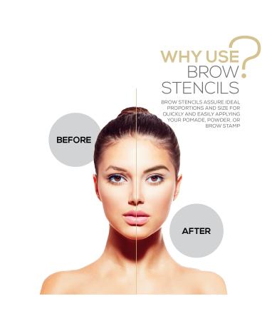 Reusable Eyebrow Stencils - 18 Count Kit for Perfect Brow Shaping - Parallel Products - Buy Online on GoSupps.com
