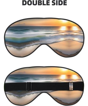 Buy Sunset Over The Waves Eye Mask - Soft Adjustable & Comfortable Sleep Mask for Men & Women | International Shipping - Buy Online on GoSupps.com