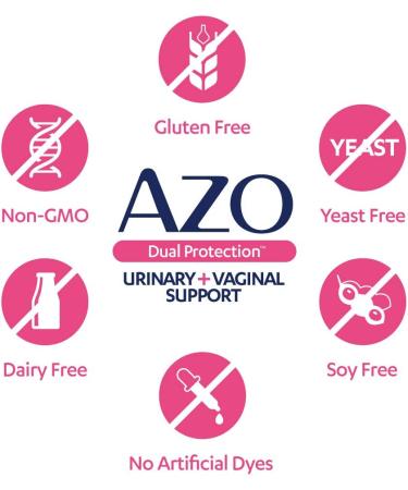 Azo Dual Protection: Urinary & Vaginal Support - 30 Once Daily Capsules - Buy Online on GoSupps.com