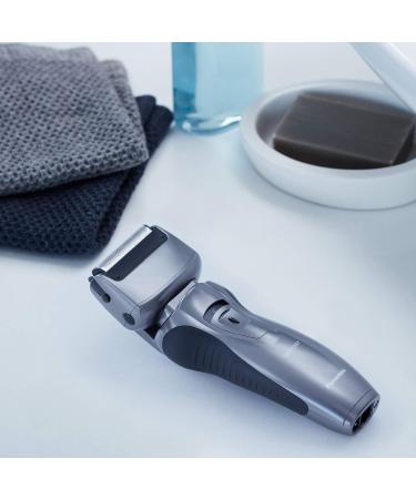 Panasonic ES-RW33-H503 Wet/Dry Shaver with Charging Station & 2-Blade Head | Silver - The Ultimate Grooming Tool for Men - Buy Online on GoSupps.com
