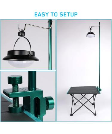 WIOR Camping Lantern Stand 36 Inch Collapsible Aluminum Alloy Lamp Stand with Hook Adjustable Lantern Pole Hanger for Outdoor Picnic Fishing Backpacking Camping BBQ - Green - Buy Online on GoSupps.com