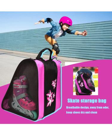 YCRRVAE Roller Skating Bag - Breathable Unisex Carrying Bag with Adjustable Shoulder Strap - Pink Storage Bag for Skates or Inline Roller Accessories - Buy Online on GoSupps.com