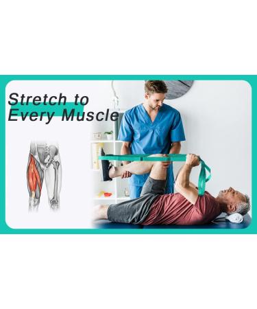 Scotamalone Yoga Strap - Light Green Multi-Loop Stretch Band for Physical Therapy & Exercise | Pilates, Dance, Gymnastics | Includes Exercise Book - Buy Online on GoSupps.com