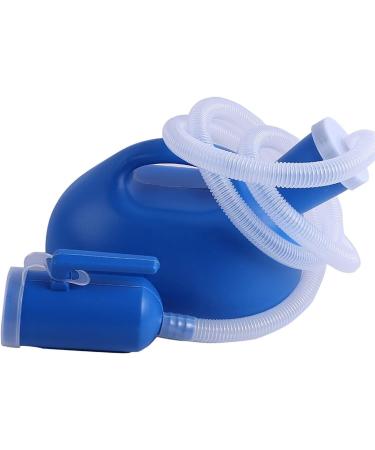 Male Urinal 2000ML Men's Male Bed Urinal Potty Pee Bottle Collector with 1.6M Tube Blue