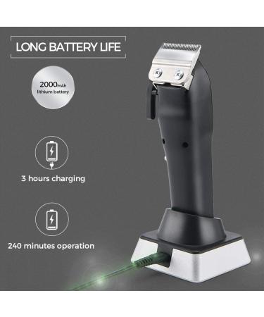 Professional Cordless Hair Clipper Trimmer Kit with Charging Stand - 8 Guided Combs Included for Men's Haircut Grooming at Home or Barbershop - Buy Online on GoSupps.com