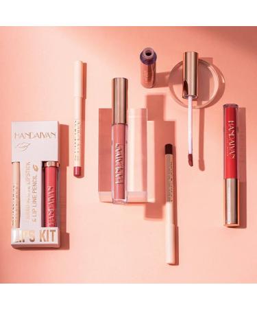 Charm Kiss Lip Liner and Lipstick Set | Matte, Long-Lasting, Waterproof Makeup Kit (07) - Buy Online on GoSupps.com