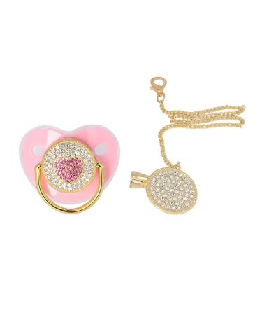 Bling Pacifier - Hygienic Silicone Baby Pacifier for Newborns - Pink Sleep Aid - Buy Online on GoSupps.com